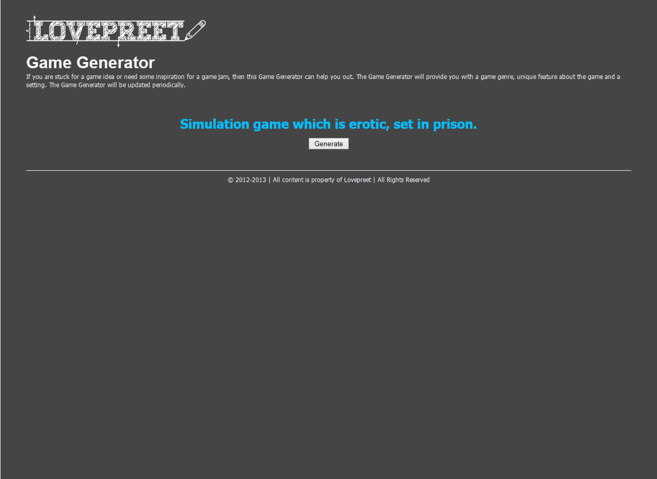 Game Generator – Lovepreet